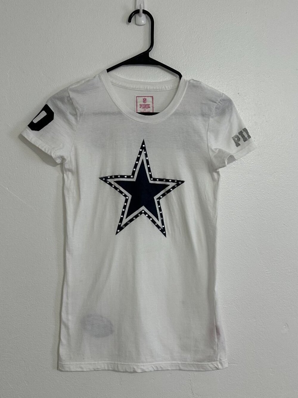PINK Dallas Cowboys Rhinestone Star Tee XS
